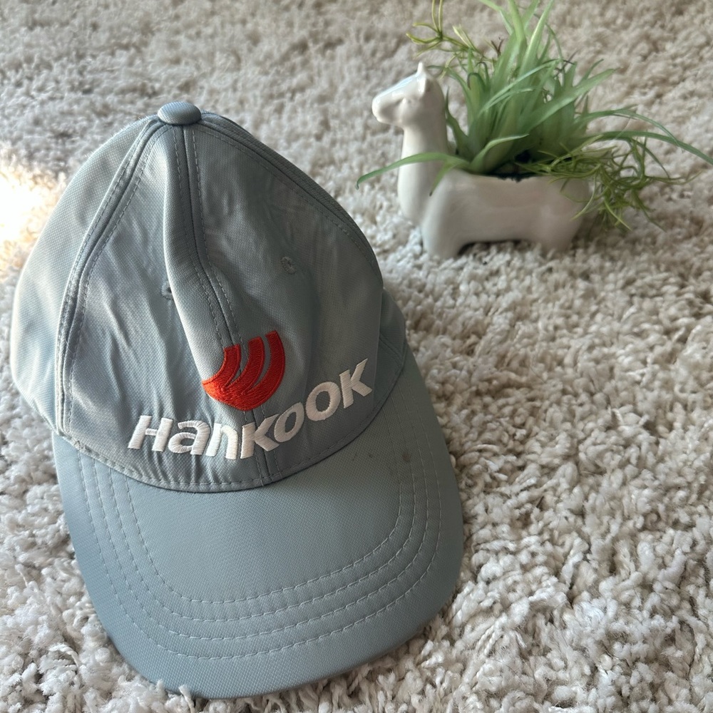 Hankook Tires Men's Adjustable Grey Embroidered Baseball Cap Hat. One si…